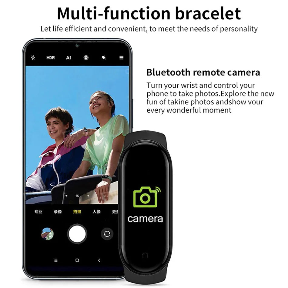 M6 Fitness Smartwatch with Heart & BP Monitor