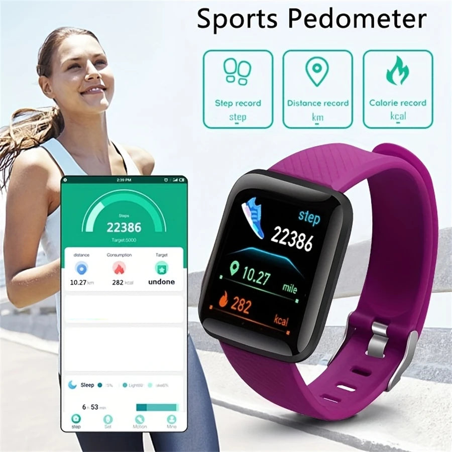 Smartwatch Men Women Fitness Tracker Message Call Compatible