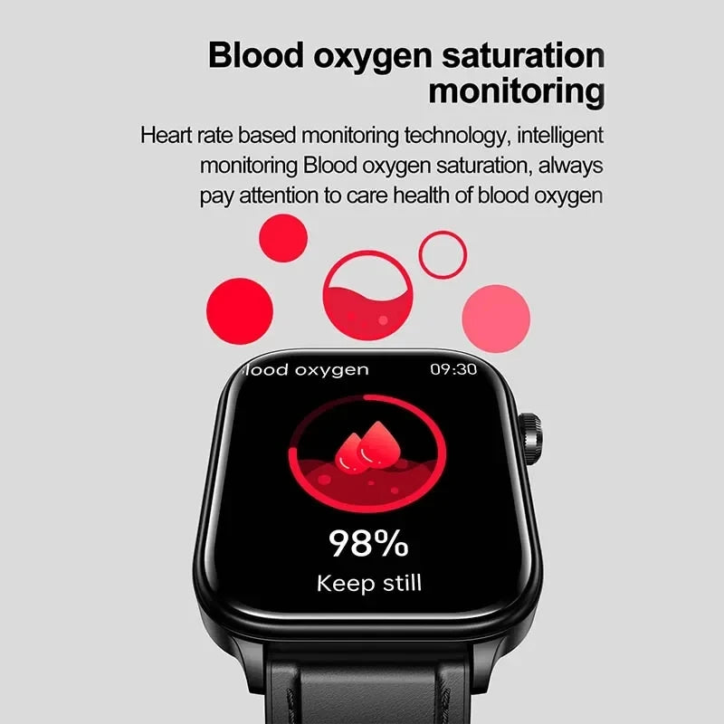 ECG PPG Health Smartwatch Blood Pressure Heart Rate Monitor