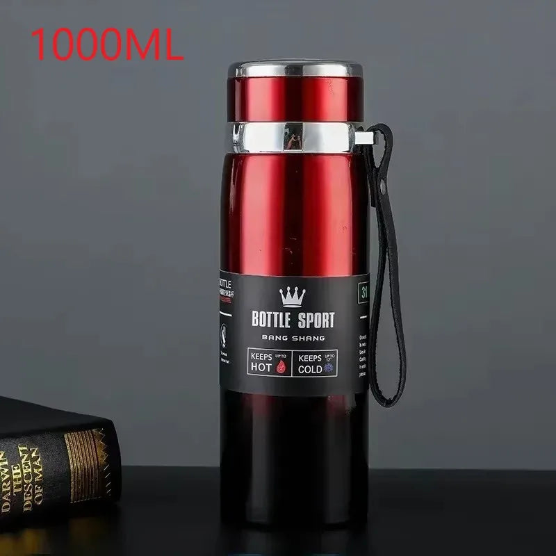 1L Stainless Steel Thermal Bottle – Hot & Cold Vacuum Flask