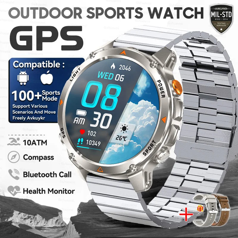 T-Rex 3 Pro Military GPS Smartwatch 10ATM AMOLED Men