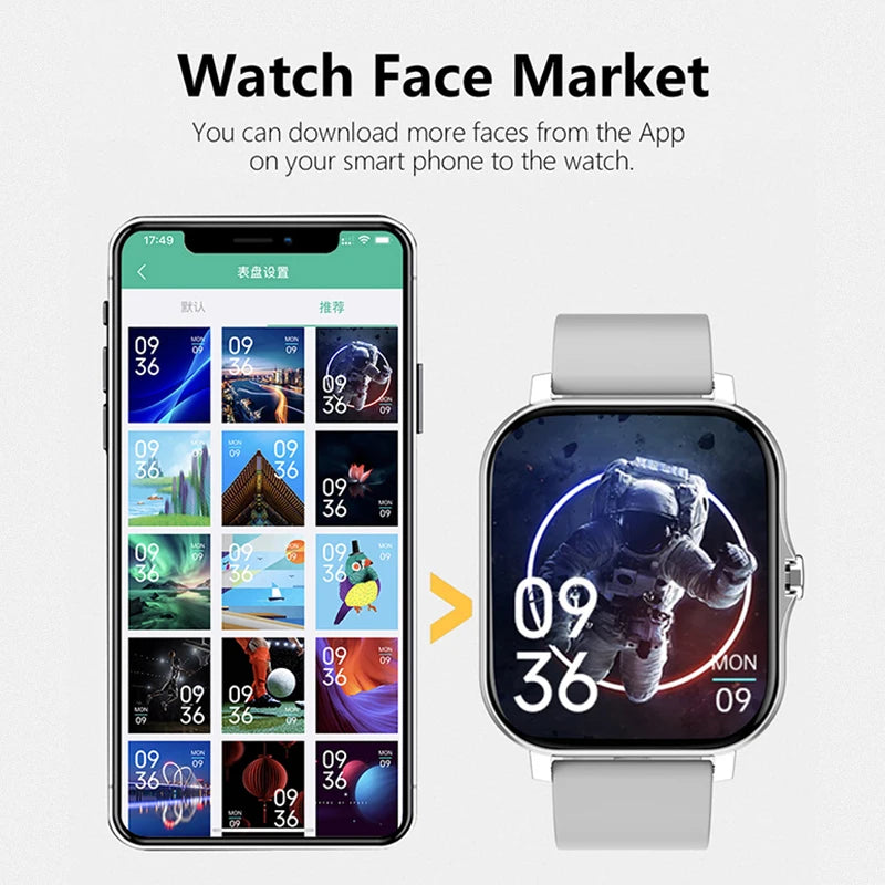 1.83" Sports Smartwatch with Wireless Call & Health Tracker