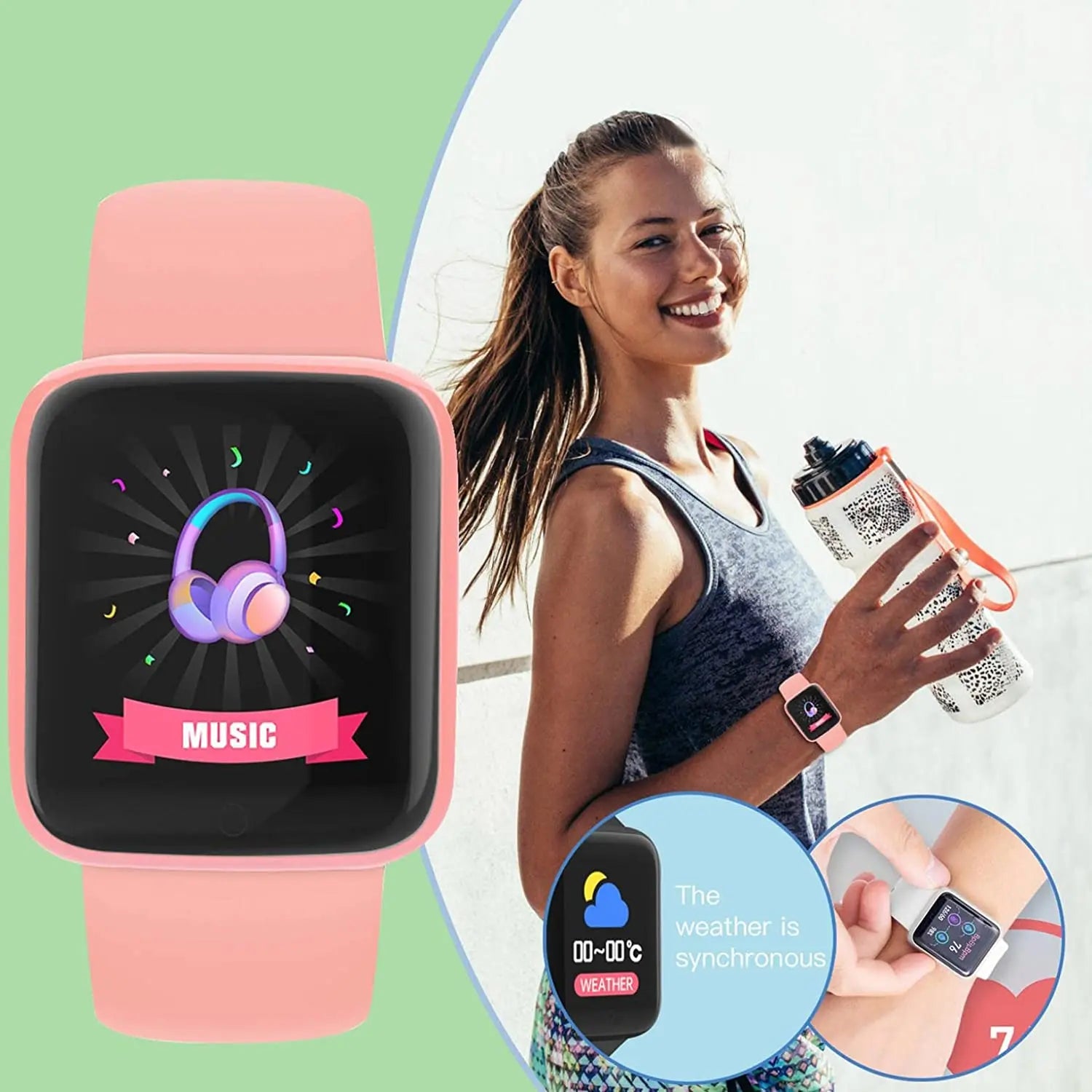 Y68/D20 Bluetooth Smartwatch for Men & Women