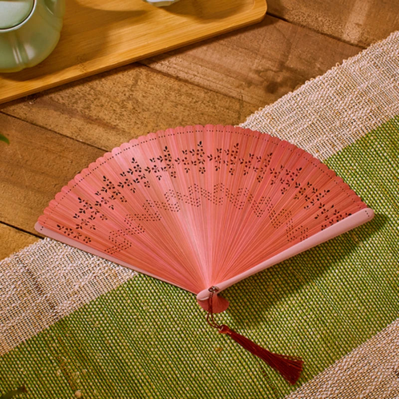 Chinese Style Bamboo Folding Fan Portable Retro Hand Fan