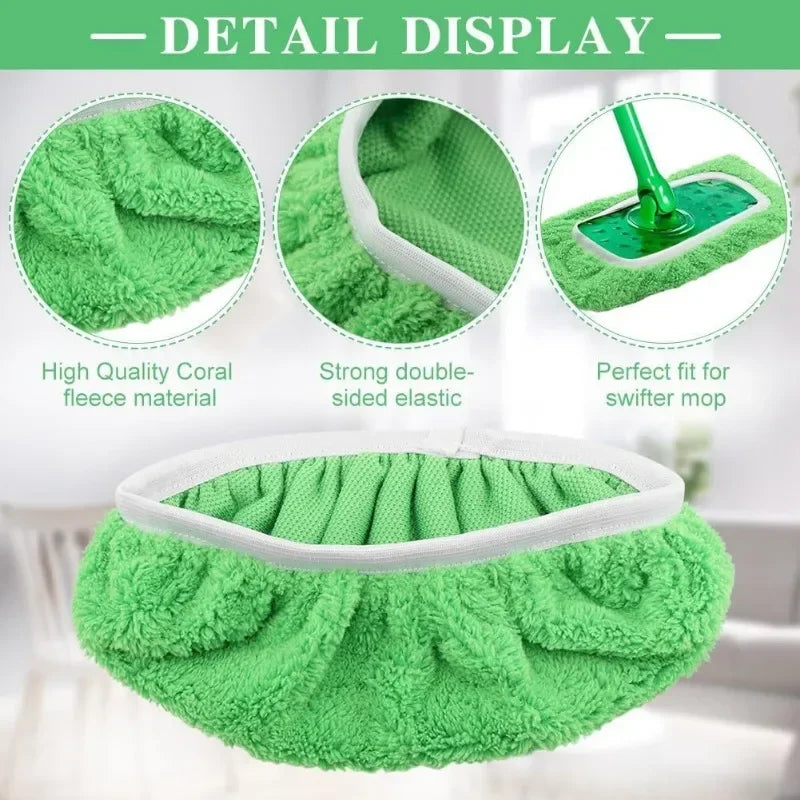 Reusable Microfiber Mop Pads – Wet & Dry Cleaning Cloths