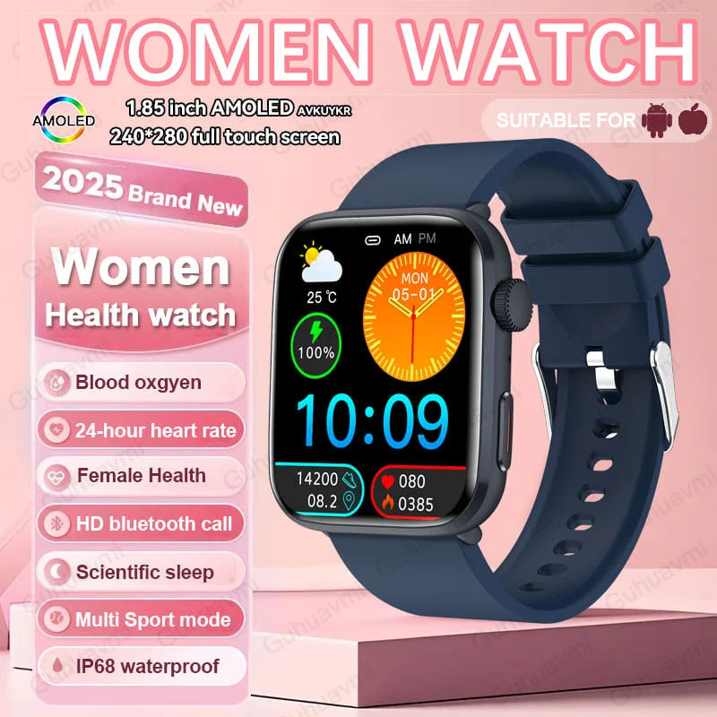 AI Smart Health Watch ECG HRV Blood Pressure Monitor NFC