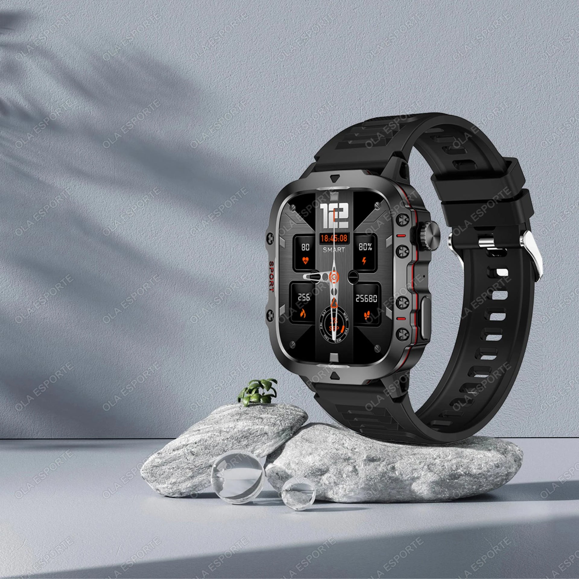 2025 Huawei/Xiaomi Military GPS Smartwatch – Waterproof with Flashlight