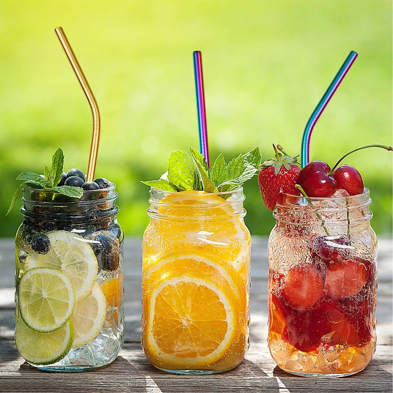 19-Piece Reusable Stainless Steel Straw Set – For Milk Tea & Beverages