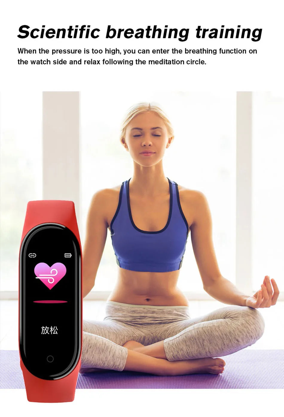 M6 Fitness Smartwatch with Heart & BP Monitor