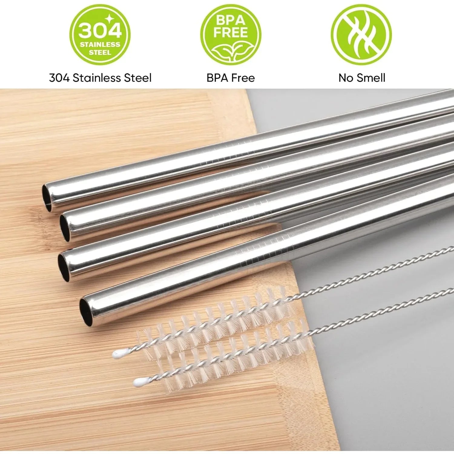 Metal Replacement Straws for Owala Bottles 24–32oz Stainless Steel Set