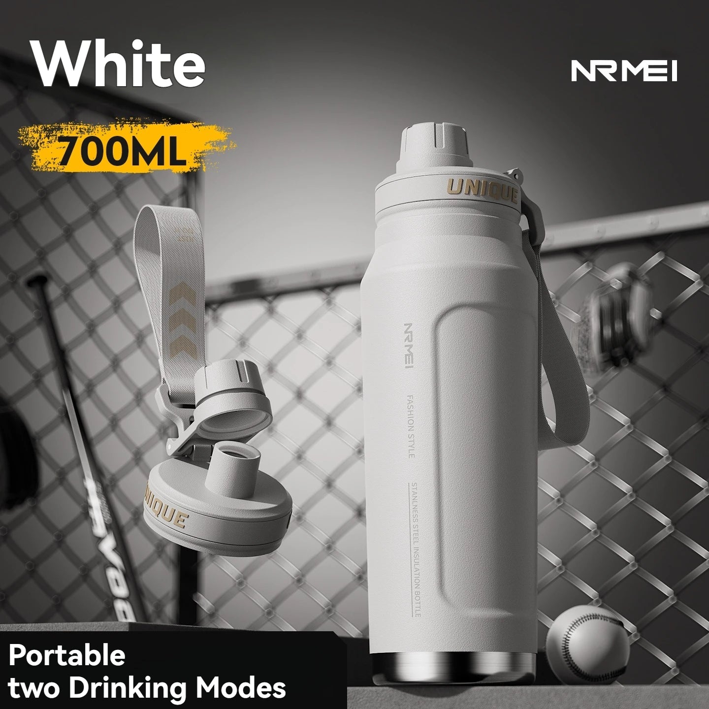1L Stainless Steel Insulated Water Bottle with Handle Thermos