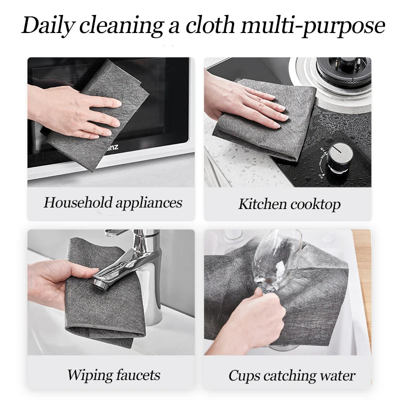 Thicker Magic Microfiber Cleaning Cloth – No-Trace Glass Towel