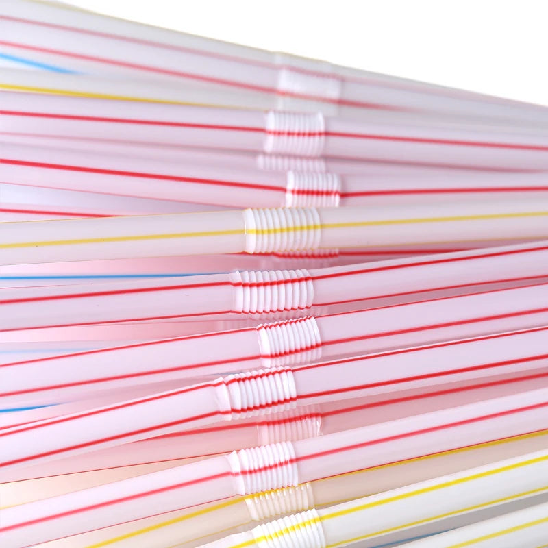 50–3000pcs Multicolor Drinking Straws – Party & Beverage Use