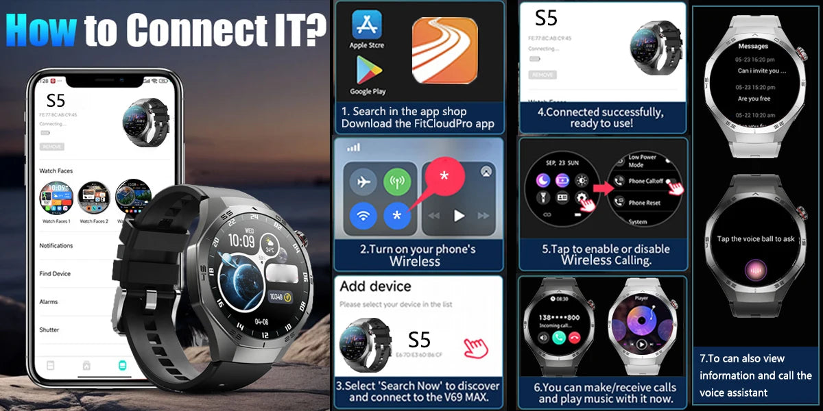 2025 Huawei GT5 Pro Smartwatch – HD AMOLED, GPS, Heart Rate