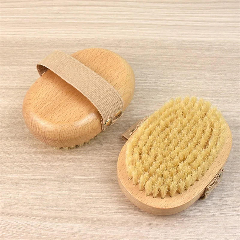 Natural Boar Bristle Bamboo Body Brush – Dry & Wet Exfoliating