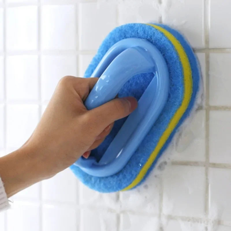 Household Scrubbing Brush with Handle – Kitchen & Bathroom Use