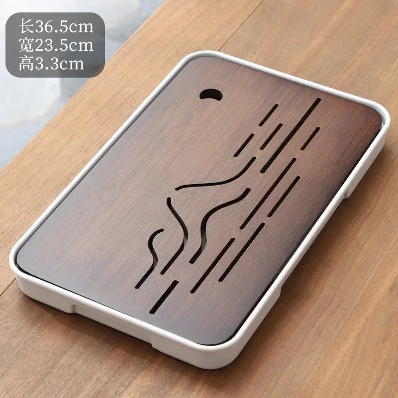 Portable Bamboo Tea Tray – Kung Fu Tea Set Drainage Tray