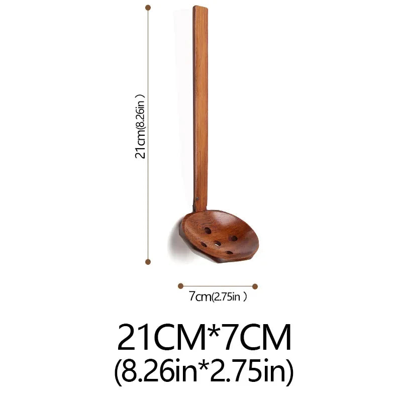 Japanese Long Handle Bamboo Soup Spoon Kitchen Cooking Tool