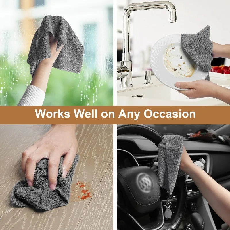 Reusable Microfiber Cleaning Cloth Roll for Kitchen Household Use