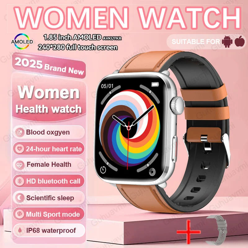 AI Smart Health Watch ECG HRV Blood Pressure Monitor NFC