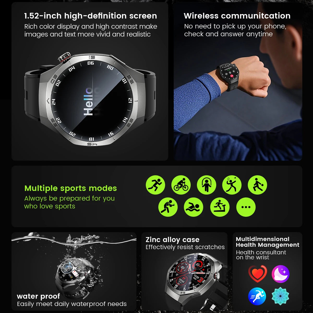 2025 Huawei GT5 Pro Smartwatch – HD AMOLED, GPS, Heart Rate