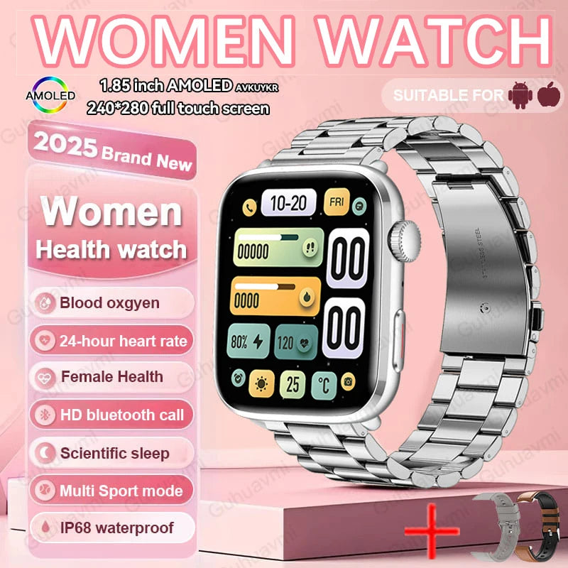 AI Smart Health Watch ECG HRV Blood Pressure Monitor NFC