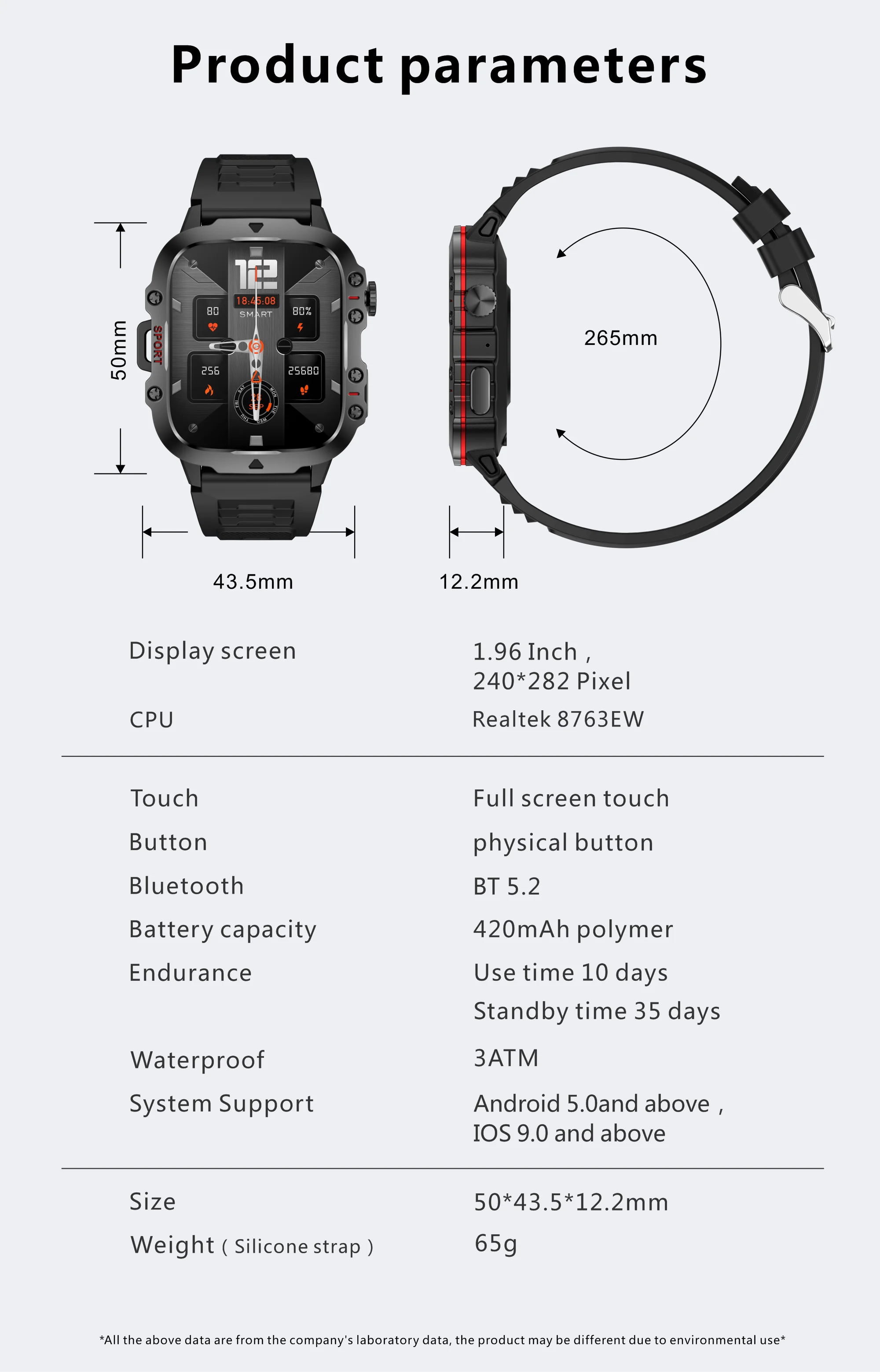Original Men’s Smartwatch – Bluetooth Call, IP68 Waterproof, Fitness Tracker
