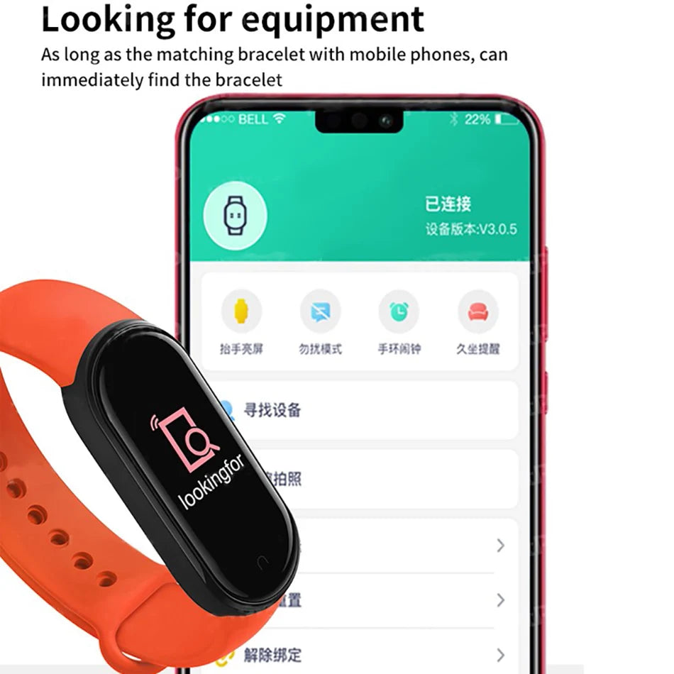 M6 Fitness Smartwatch with Heart & BP Monitor