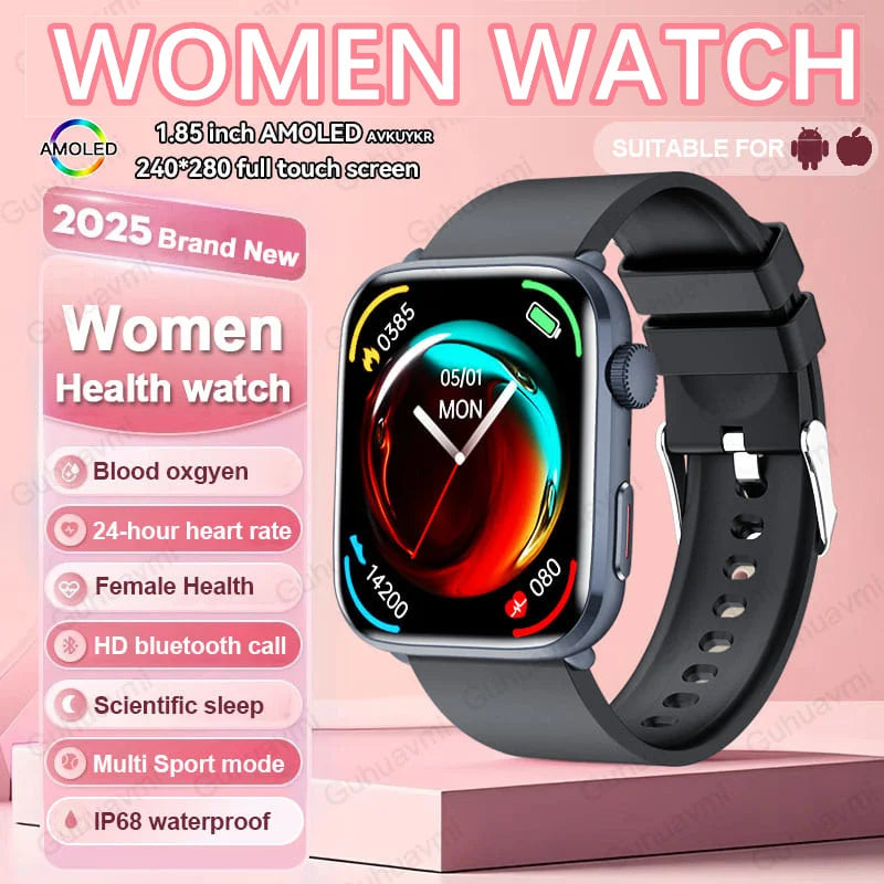 AI Smart Health Watch ECG HRV Blood Pressure Monitor NFC