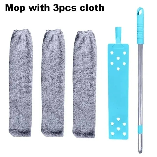 360° Microfiber Mop Set with Extendable Telescopic Pole