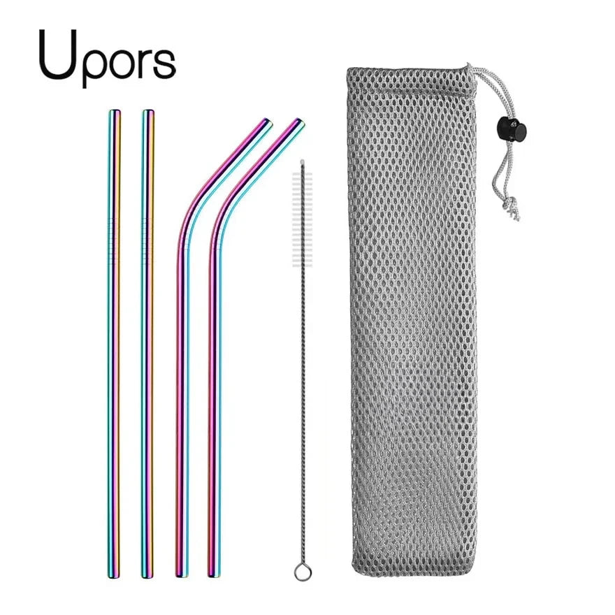 UPORS Reusable Stainless Steel Straws