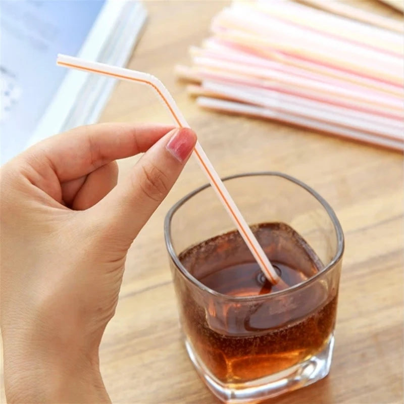 50–3000pcs Multicolor Drinking Straws – Party & Beverage Use
