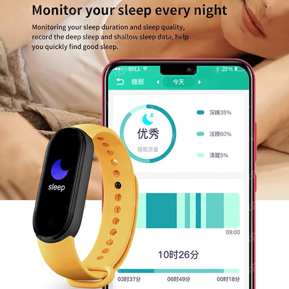 M6 Fitness Smartwatch with Heart & BP Monitor