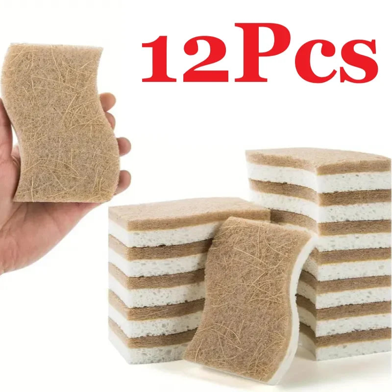 Natural Cellulose Coconut Scrubber Sponges for Kitchen Dish Cleaning